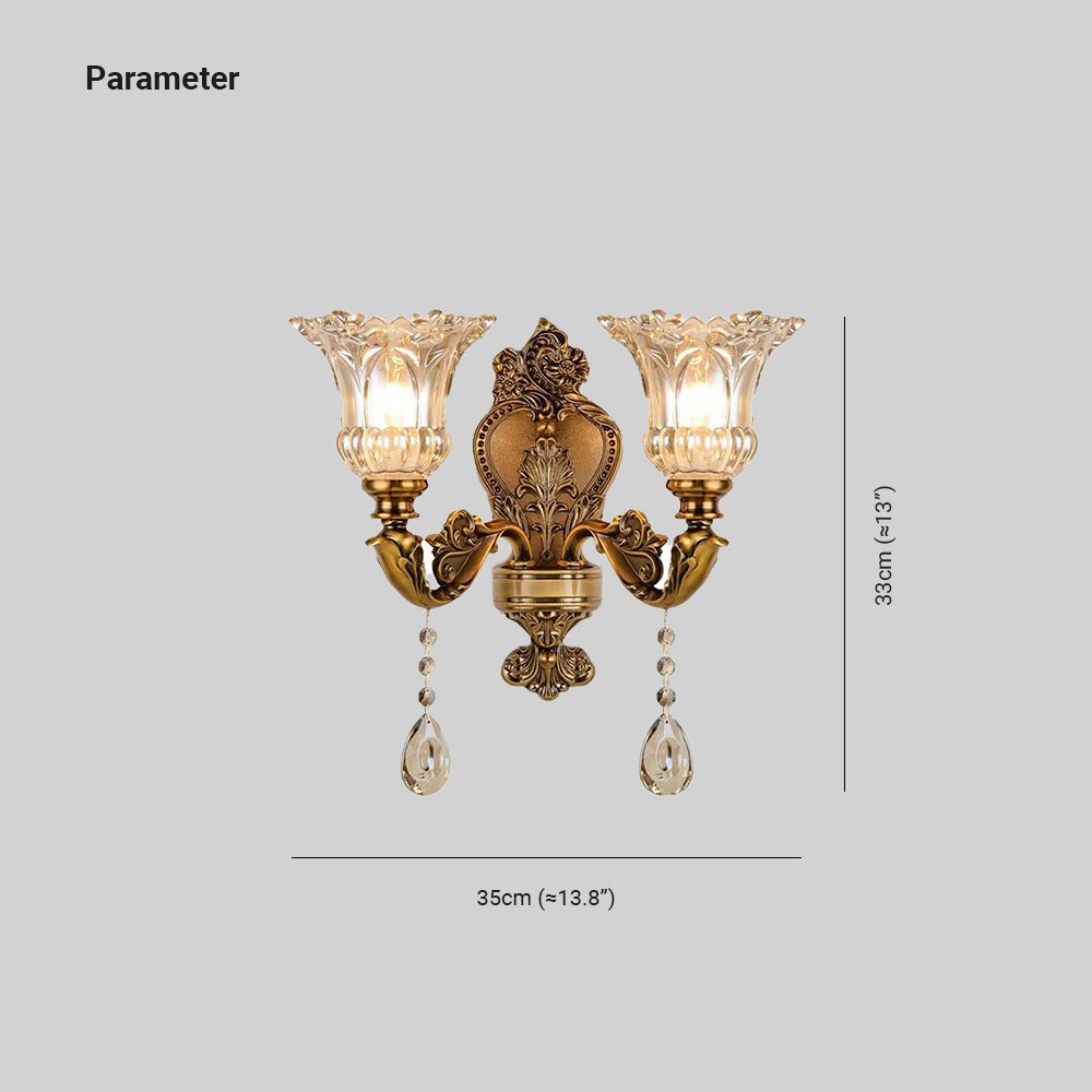 Felicie Vintage Wall Lamp Indoor | Wall Lamp | Led | Warm White | glass/metal | 110V - 240V | Elegant Wall Illumination