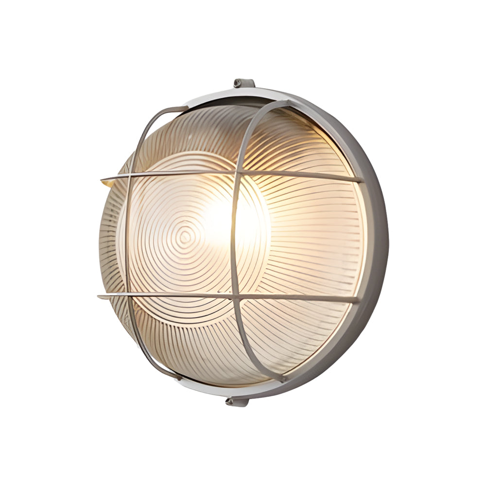 Light Retro Industrial Oval/Round Outdoor | Wall Lamp | Warm White | aluminum/glass | 110V | Elegant Wall Illumination