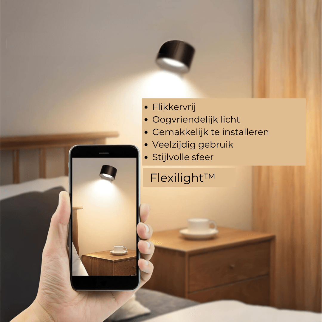 FlexiBeam Wireless rechargeable 360° wall | Wall Lamp | Led | Elegant Wall Illumination