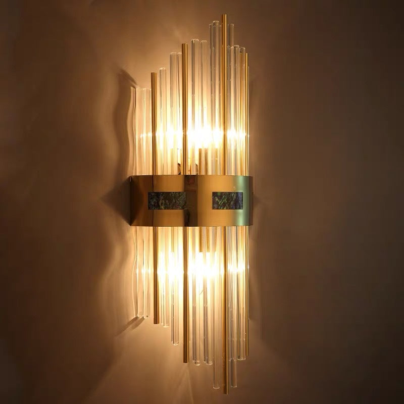 Crystal Crystal Wall Lamp Gold, | Wall Lamp | Led | metal/Acrylic | 110V - 240V | Elegant Wall Illumination
