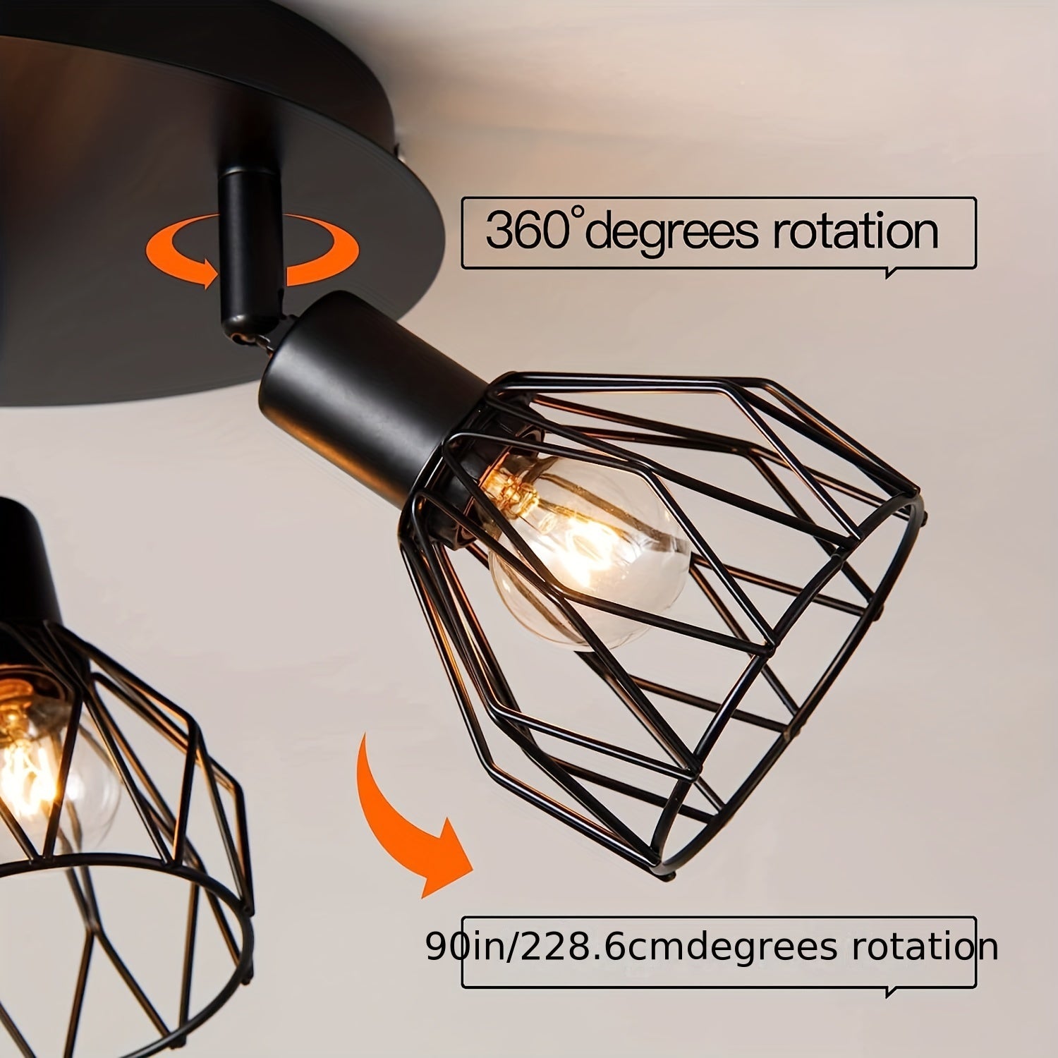 RusticGlow Farmhouse Style Black Ceiling | Lighting | metal | Premium Lighting Solution