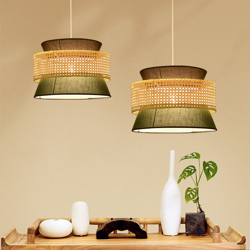 Tiered Rattan Hanging Lamp Simple | Lighting | LED | 110V-120V | Premium Lighting Solution