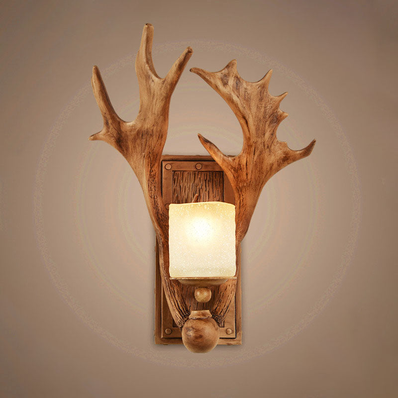RusticAntler Rustic Wall Lamp | Wall Lamp | glass | 110V - 120V - 20V - 220V - 240V | Elegant Wall Illumination