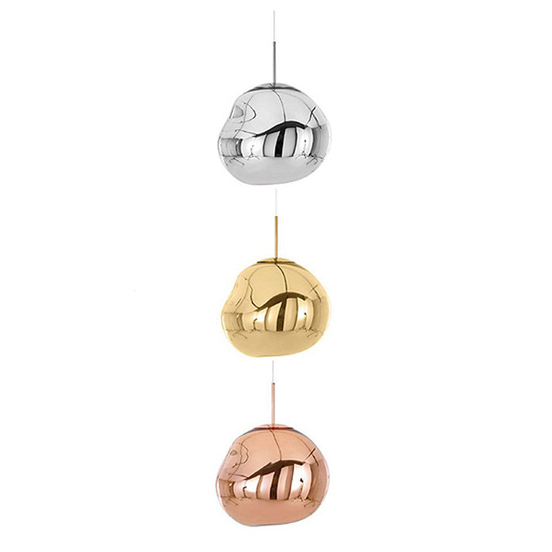 Modern Pendant Lamp Silver/Red Glass | Lighting | LED | glass/metal | Premium Lighting Solution