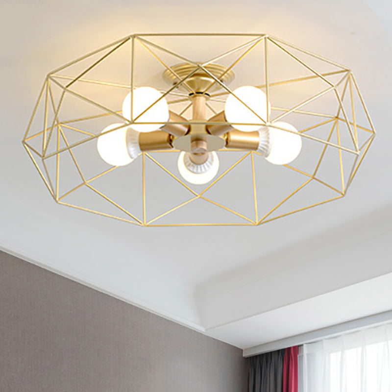 GeoLight Geometric Semi-Flush Ceiling Lamp | Lighting | LED | metal | 110V-120V | Premium Lighting Solution