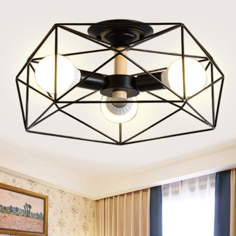 GeoLight Geometric Semi-Flush Ceiling Lamp | Lighting | LED | metal | 110V-120V | Premium Lighting Solution