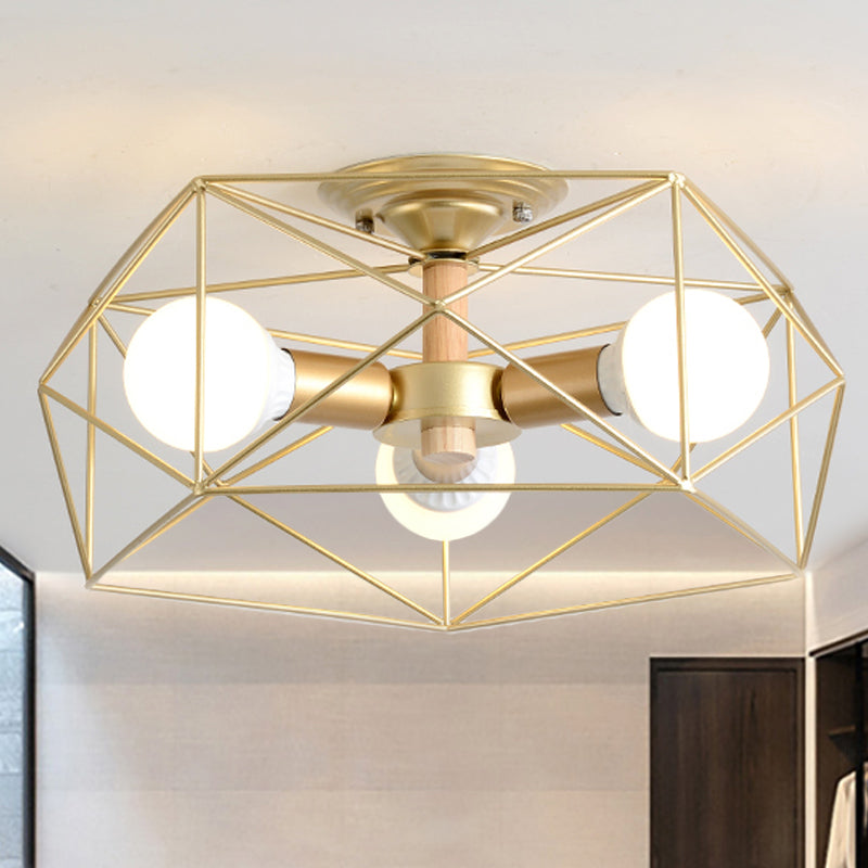GeoLight Geometric Semi-Flush Ceiling Lamp | Lighting | LED | metal | 110V-120V | Premium Lighting Solution