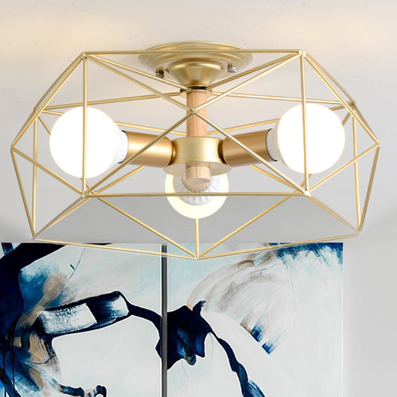 GeoLight Geometric Semi-Flush Ceiling Lamp | Lighting | LED | metal | 110V-120V | Premium Lighting Solution