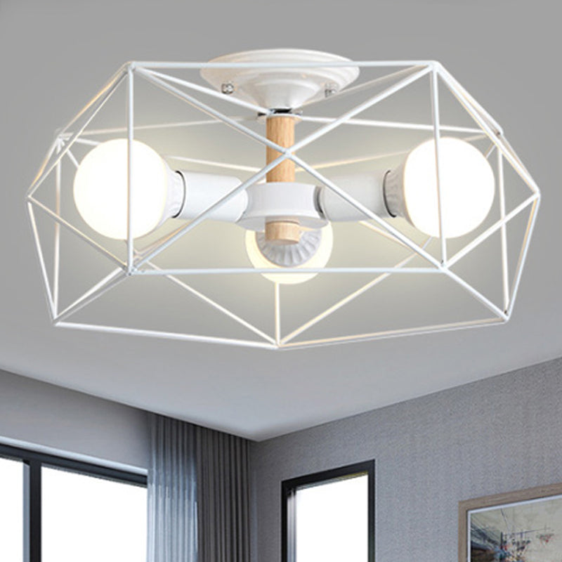 GeoLight Geometric Semi-Flush Ceiling Lamp | Lighting | LED | metal | 110V-120V | Premium Lighting Solution