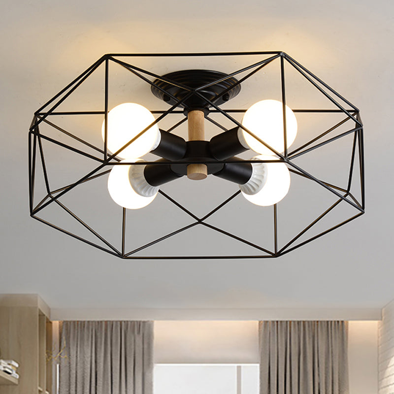 GeoLight Geometric Semi-Flush Ceiling Lamp | Lighting | LED | metal | 110V-120V | Premium Lighting Solution