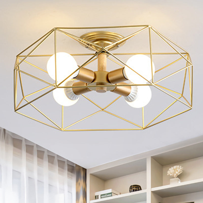 GeoLight Geometric Semi-Flush Ceiling Lamp | Lighting | LED | metal | 110V-120V | Premium Lighting Solution