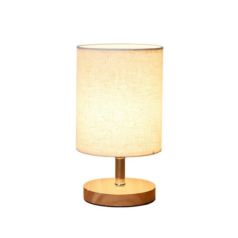EcoLume™ Minimalist Table Lamp Wood | Table Lamp | LED | Wood/Linen | 220V/240V | Sleek Table Accent