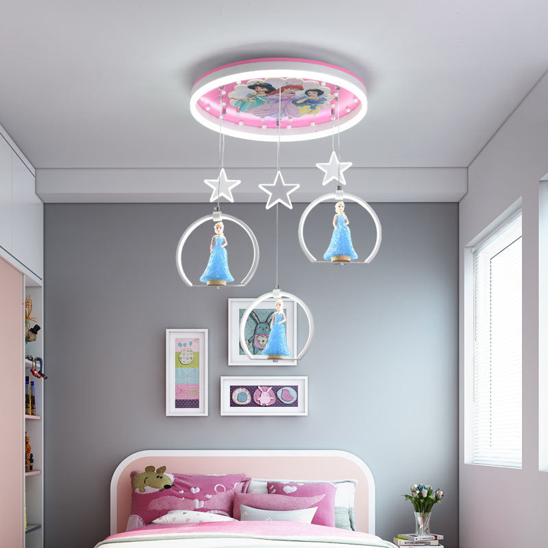 Princess Hanging Lamp Cartoon Acrylic | Lighting | LED | 110V-120V | Premium Lighting Solution