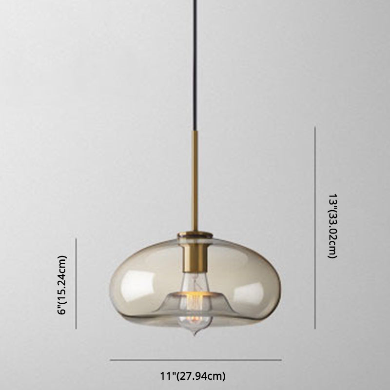 Hanging Lamp Cognac Glass Modern | Lighting | LED | glass | 110V-120V | Premium Lighting Solution