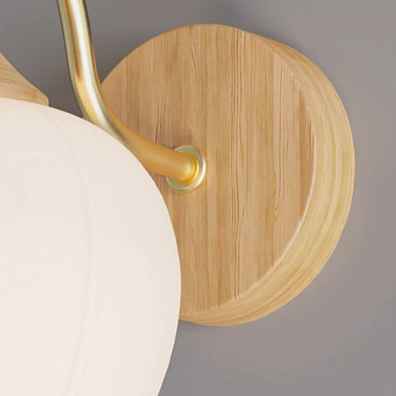 Ozawa Nordic Indoor Wall Lamp | Wall Lamp | Led | Warm White | glass/wood | Elegant Wall Illumination