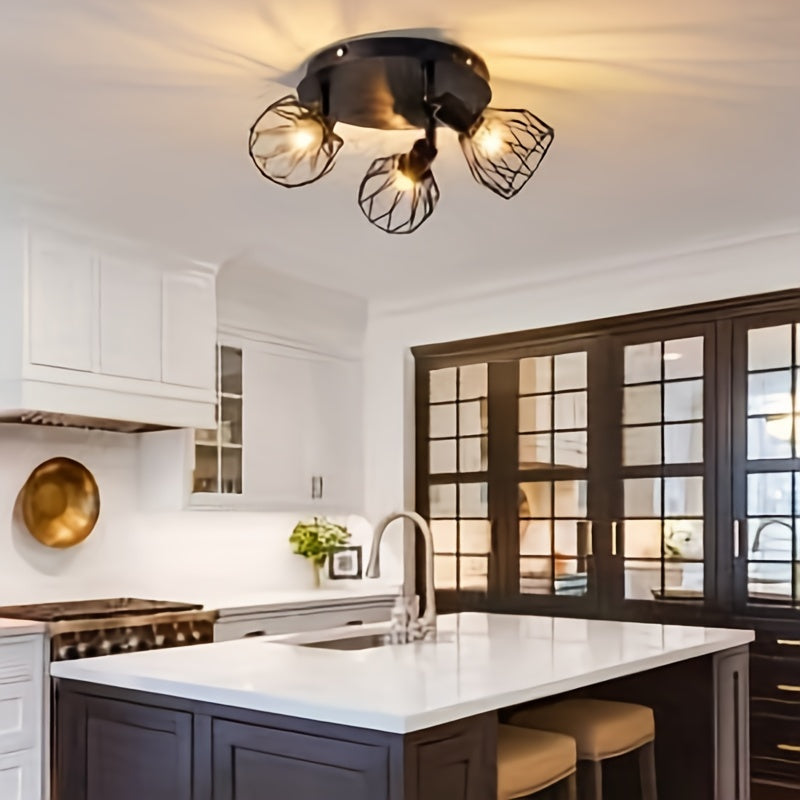 RusticGlow Farmhouse Style Black Ceiling | Lighting | metal | Premium Lighting Solution