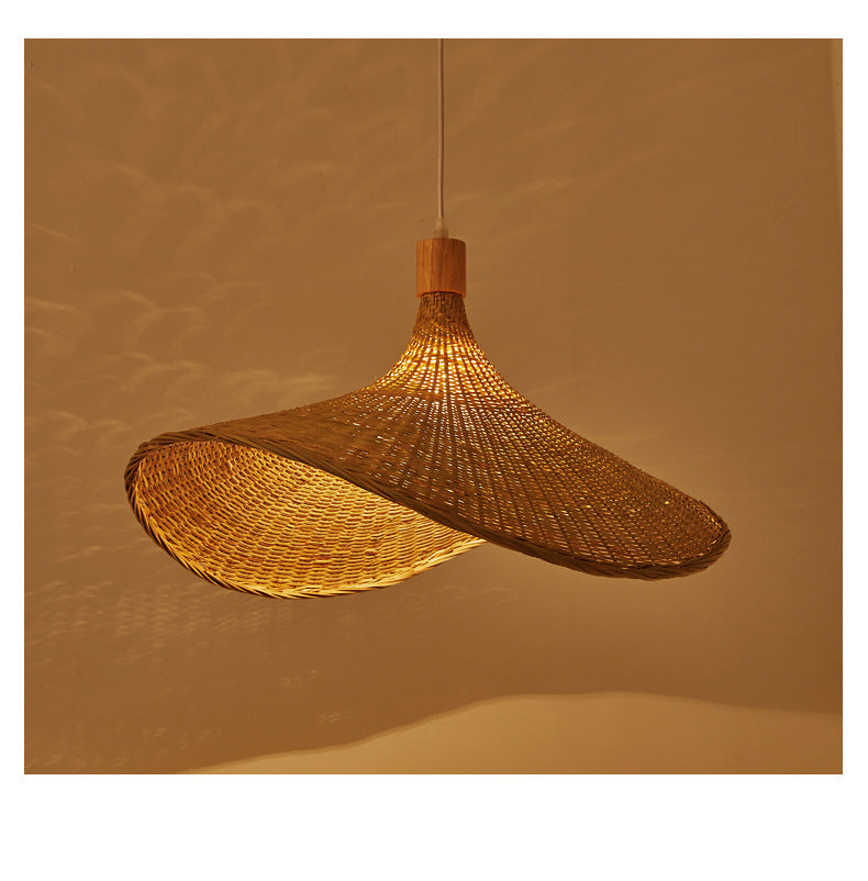Beige Wicker Hanging Lamp Asian | Lighting | LED | 110V-120V | Premium Lighting Solution