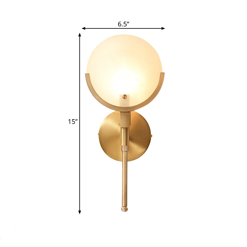 Colonial Lamp Oval Milk Glass | Wall Lamp | copper/glass | 110V - 120V - 220V - 240V | Elegant Wall Illumination