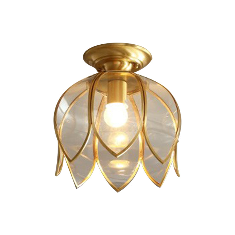 Colonial Brass Flower Ceiling Lamp | Lighting | LED | brass/glass | 110V-120V | Premium Lighting Solution