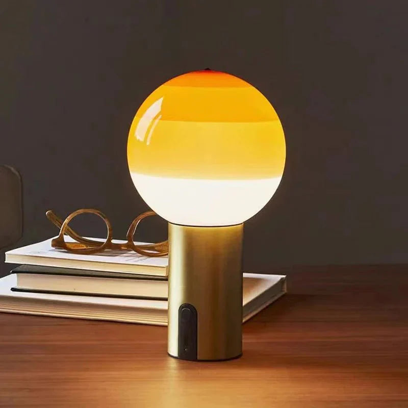 GlowSphere™ Portable Table Lamp Modern | Table Lamp | Warm White | glass/metal | Sleek Table Accent