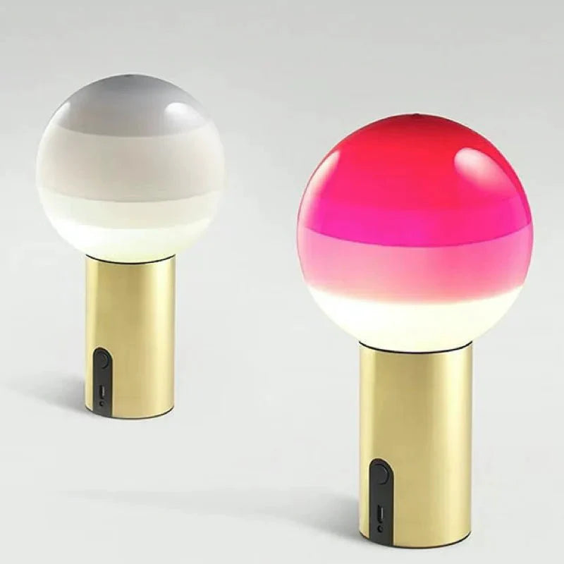GlowSphere™ Portable Table Lamp Modern | Table Lamp | Warm White | glass/metal | Sleek Table Accent