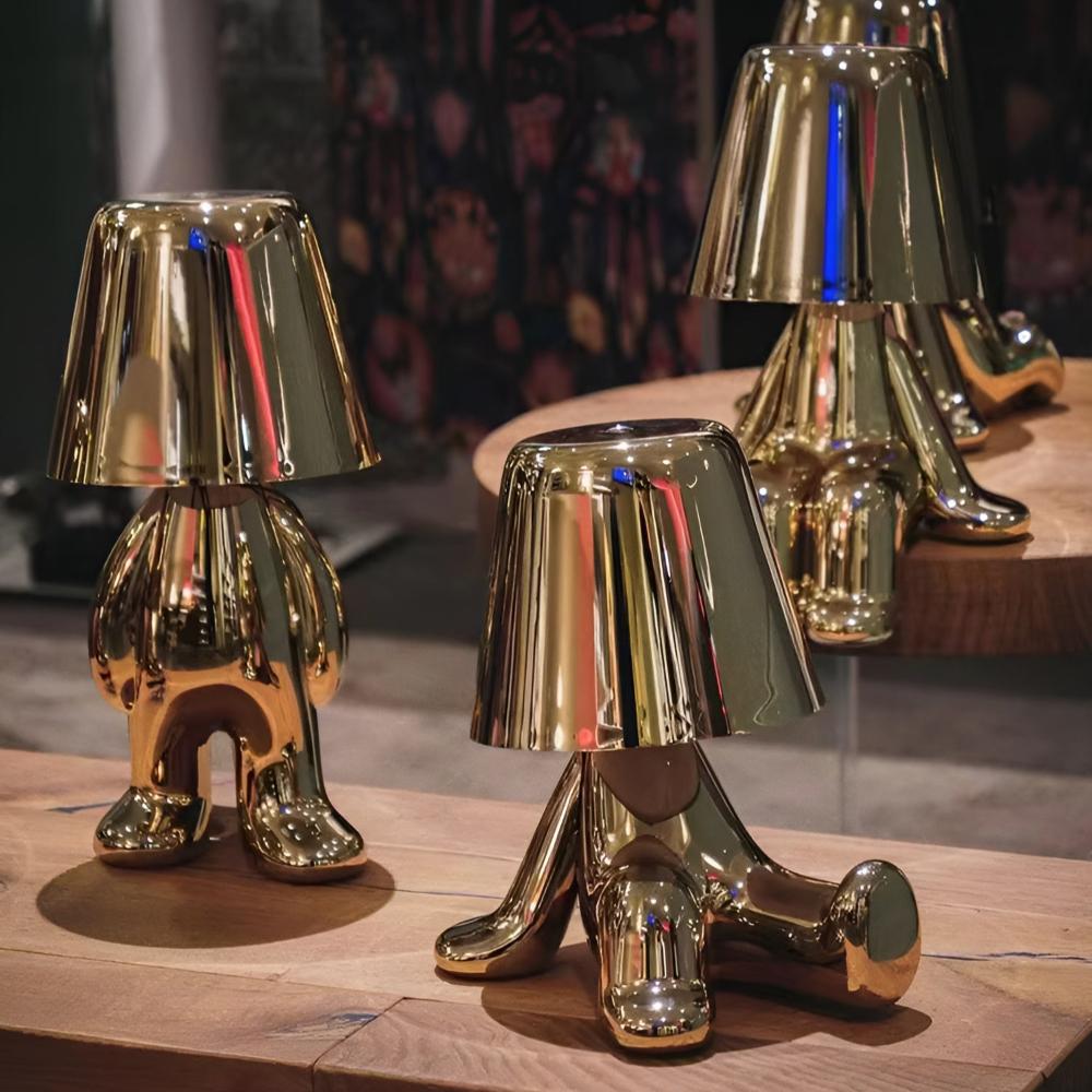 DenkerLicht Minimalist Rechargeable Table Lamp, | Table Lamp | LED | glass/metal | Sleek Table Accent