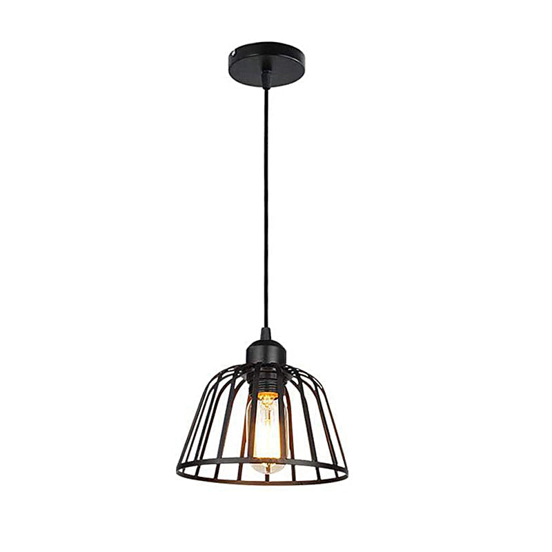 Light Black Small Iron Cage | Ceiling Light | LED | warm white | iron | 110V | Modern Ceiling Lighting