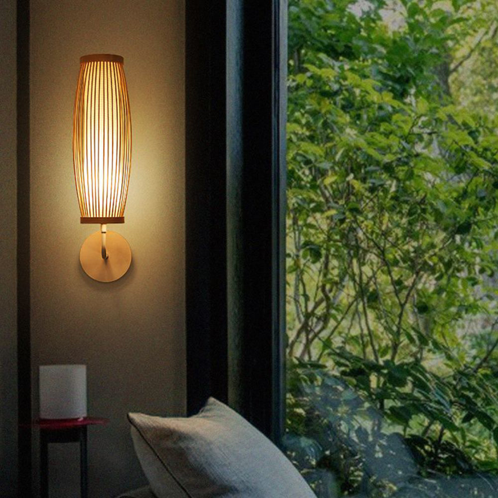 Muto Japanese Wall Lamp Indoor | Wall Lamp | Led | bamboo | 110V - 240V | Elegant Wall Illumination