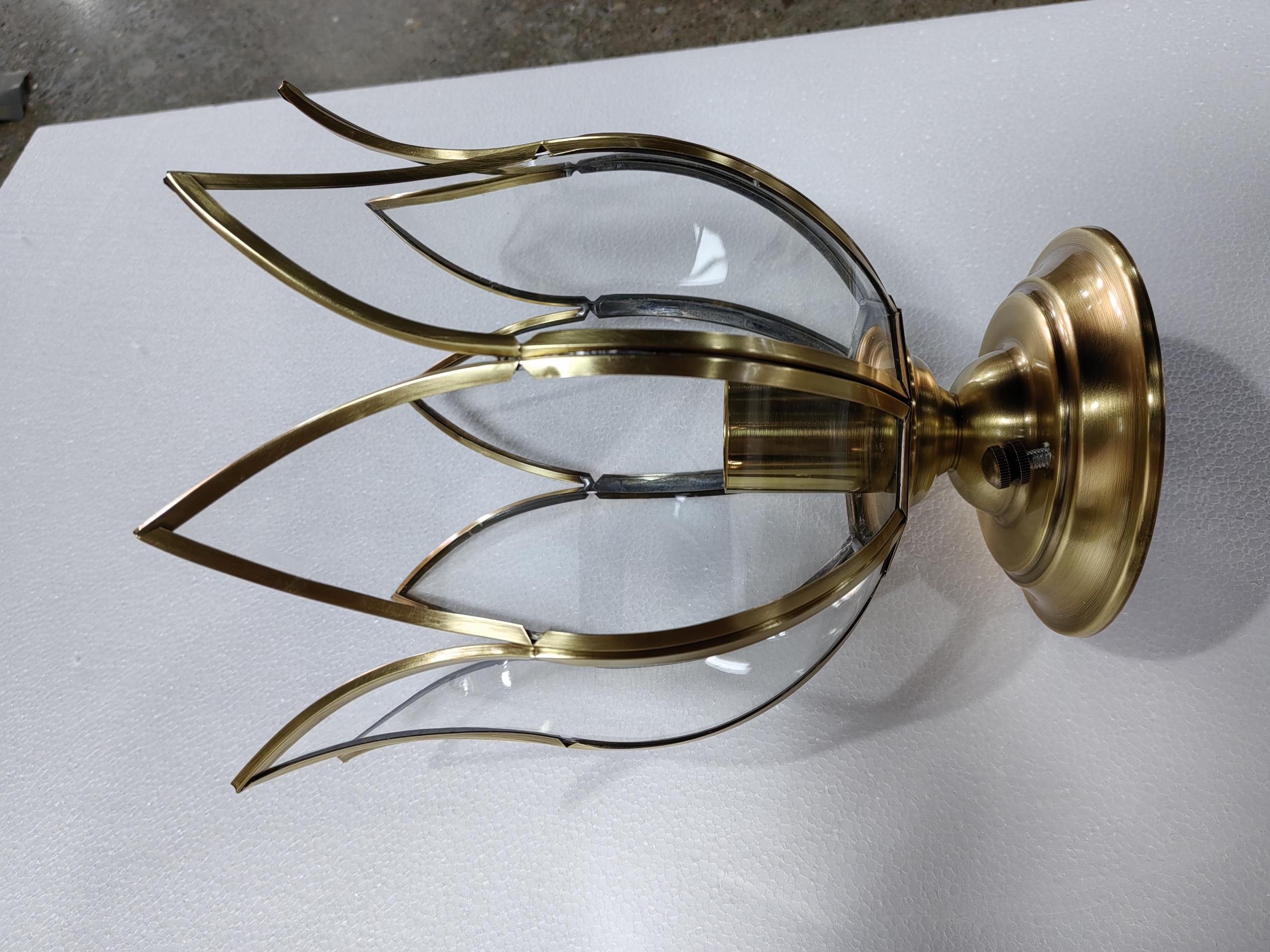 Colonial Brass Flower Ceiling Lamp | Lighting | LED | brass/glass | 110V-120V | Premium Lighting Solution