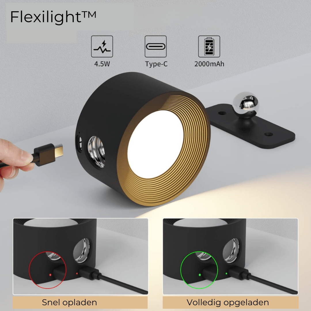 FlexiBeam Wireless rechargeable 360° wall | Wall Lamp | Led | Elegant Wall Illumination