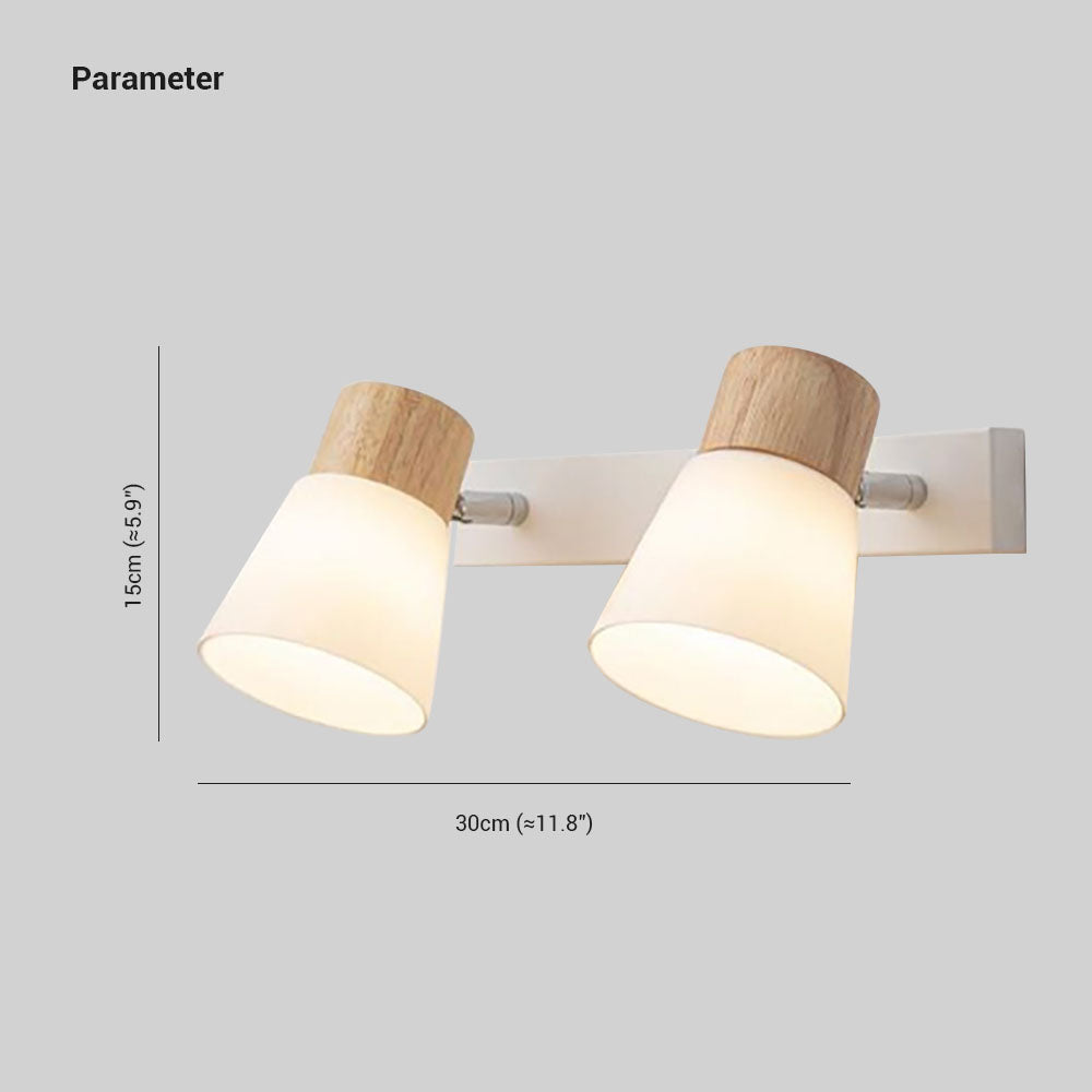 Ozawa Nordic Wall Lamp Wood/Glass | Wall Lamp | Led | glass/wood | 110V - 240V | Elegant Wall Illumination