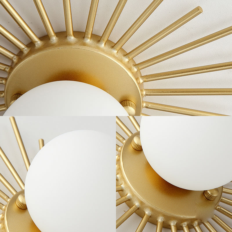 Golden Spherical Ceiling Lamp | Lighting | LED | glass | 110V-120V | Premium Lighting Solution