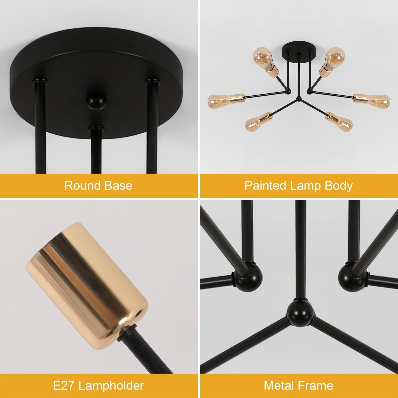 RetroLicht Industrial 6-head Ceiling Lamp | Lighting | metal | Premium Lighting Solution