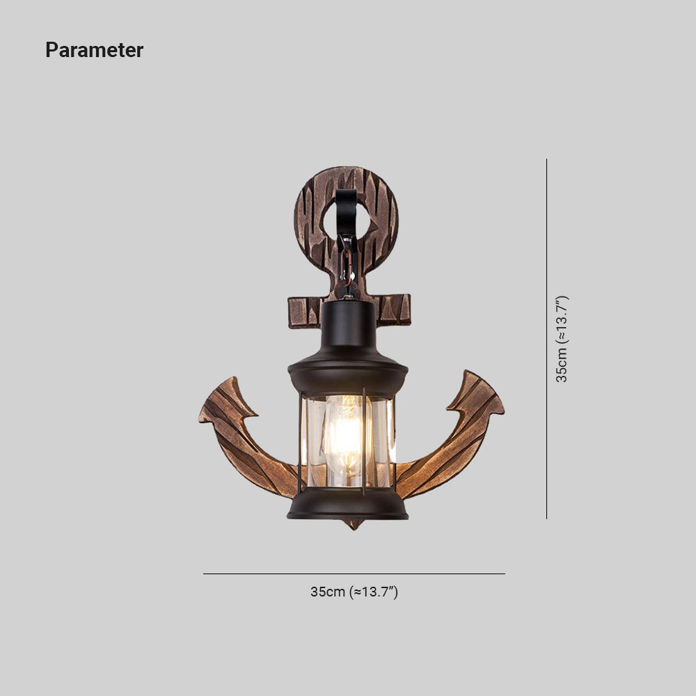 Austin Vintage Wall Lamp Anchor, | Wall Lamp | Led | Warm White | metal/wood | 110V - 240V | Elegant Wall Illumination