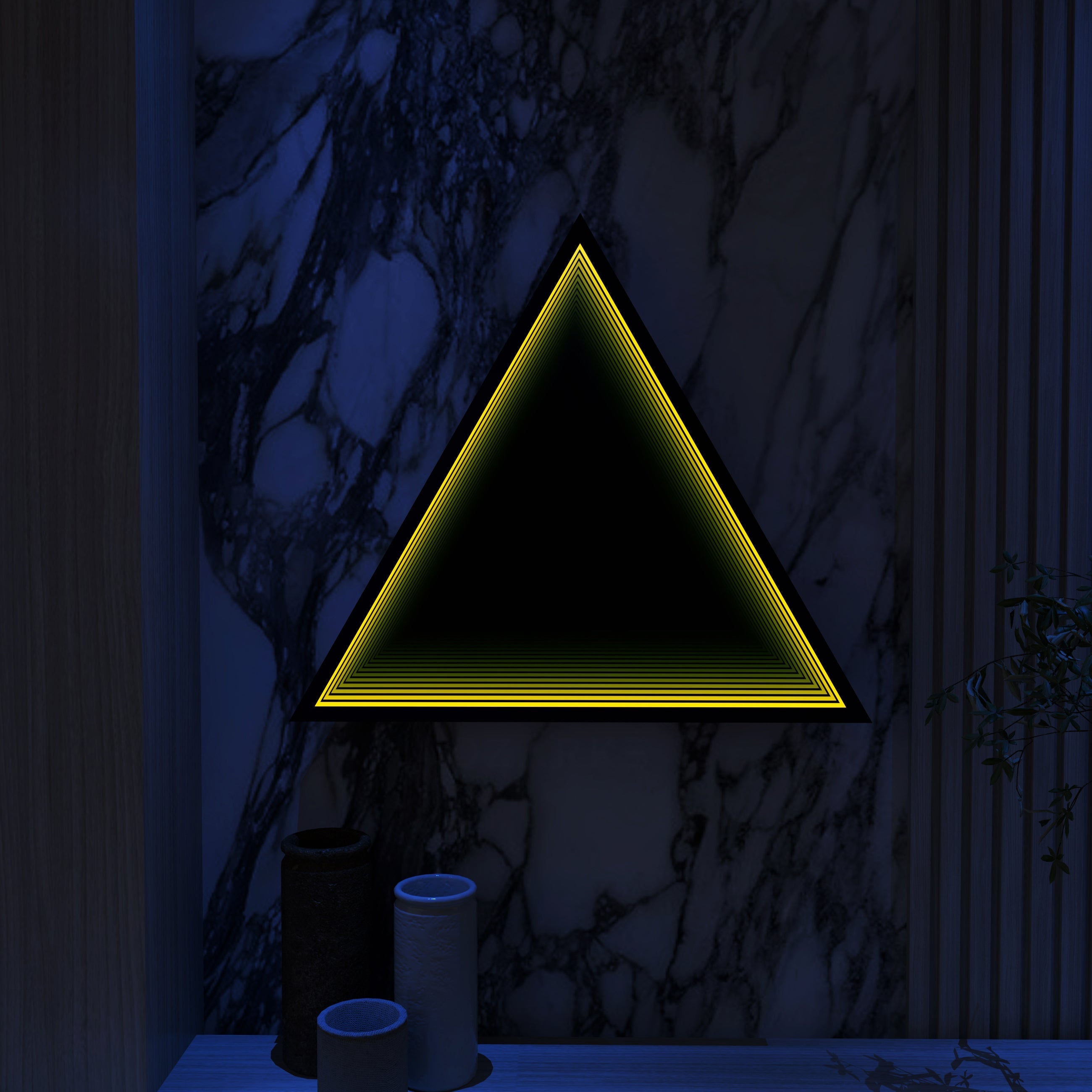 Triangle Infinity Mirror Wall Lamp | Wall Lamp | Led | glass/iron | 40W | 20V | Elegant Wall Illumination