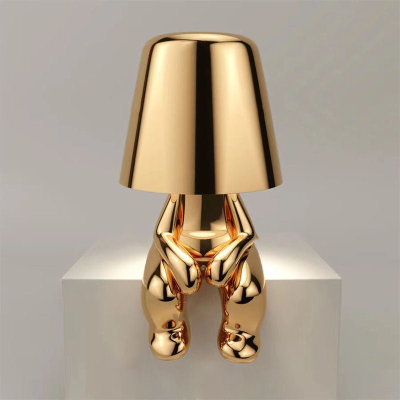 Wireless Golden Table Lamp | Table Lamp | LED | Aluminum | Sleek Table Accent