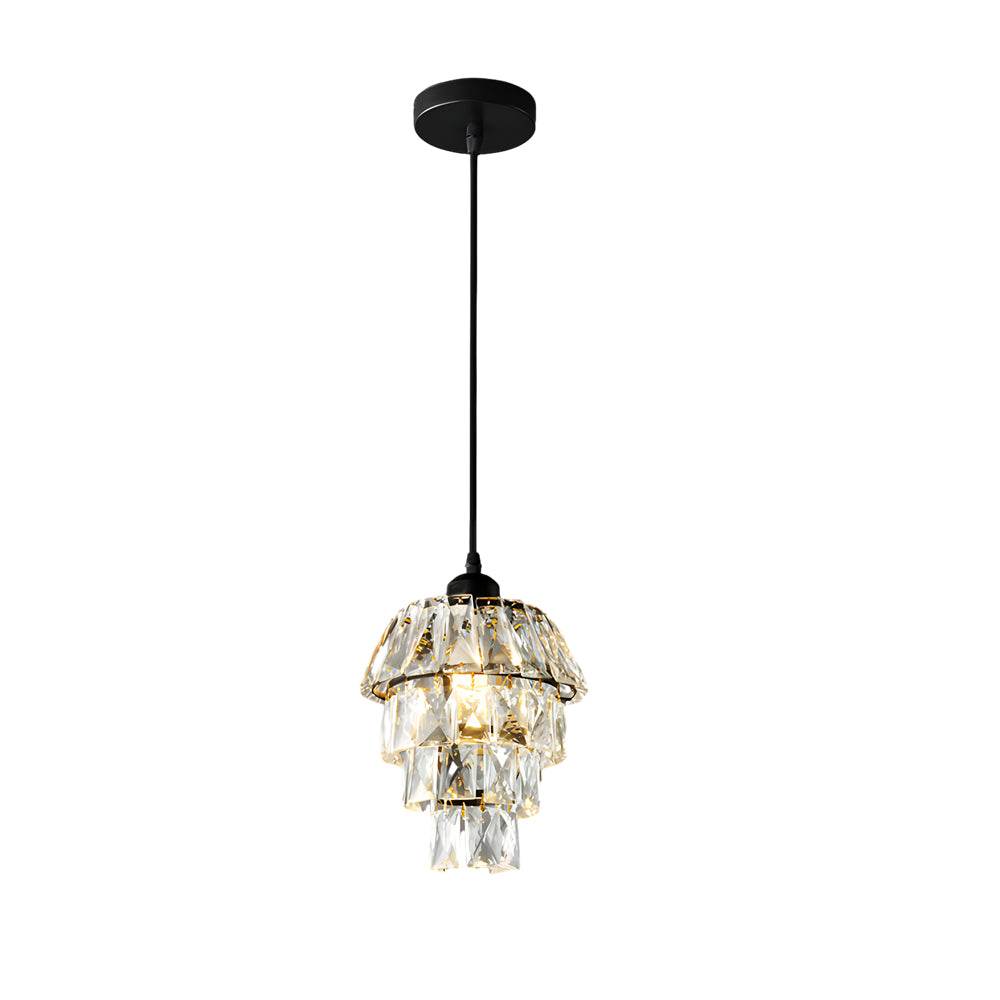 Crystal Hanging Lamp Gold/Black 1-Light | Ceiling Light | 110V | Modern Ceiling Lighting