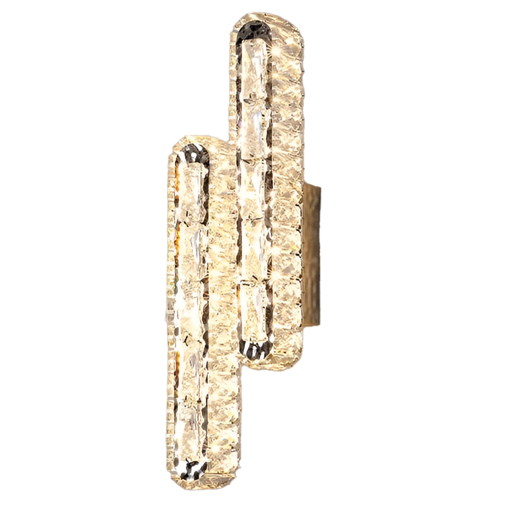 CrystalLux Double Crystal Wall Lamp | Wall Lamp | Led | metal | 220V - 240V | Elegant Wall Illumination