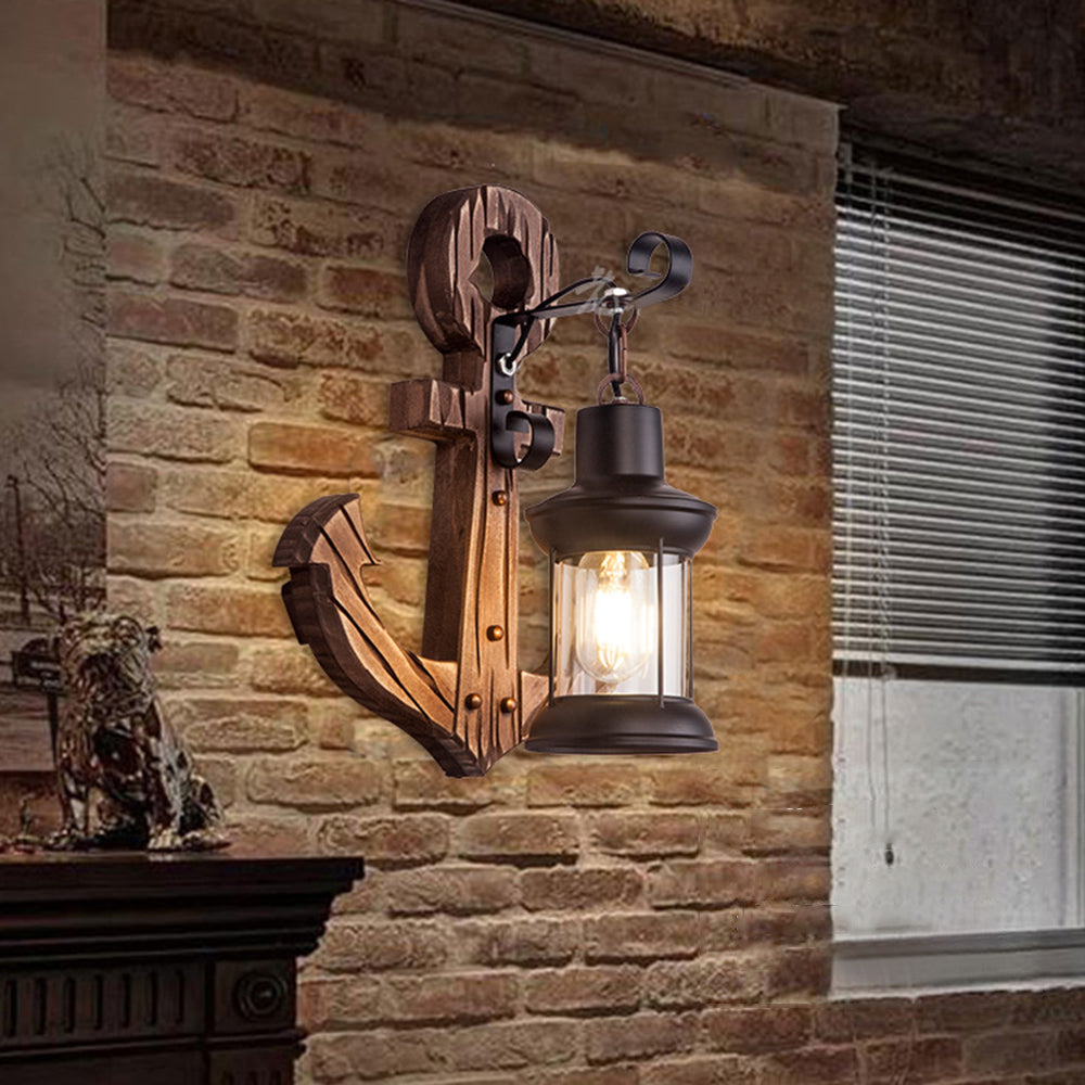 Austin Vintage Wall Lamp Anchor, | Wall Lamp | Led | Warm White | metal/wood | 110V - 240V | Elegant Wall Illumination