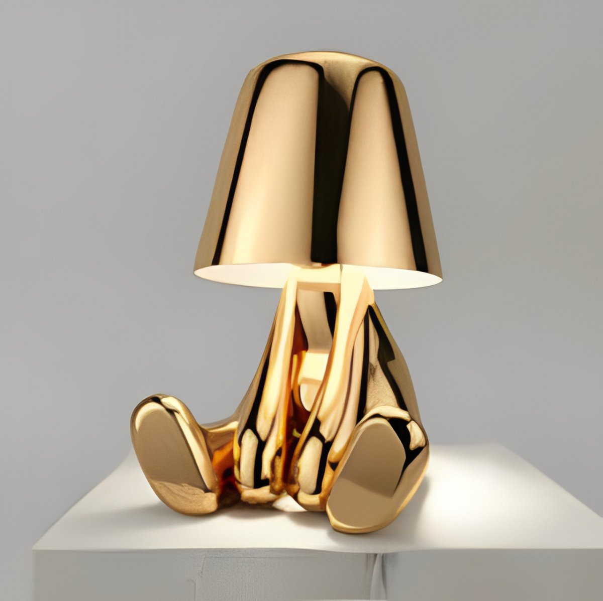 DenkerLicht Minimalist Rechargeable Table Lamp, | Table Lamp | LED | glass/metal | Sleek Table Accent