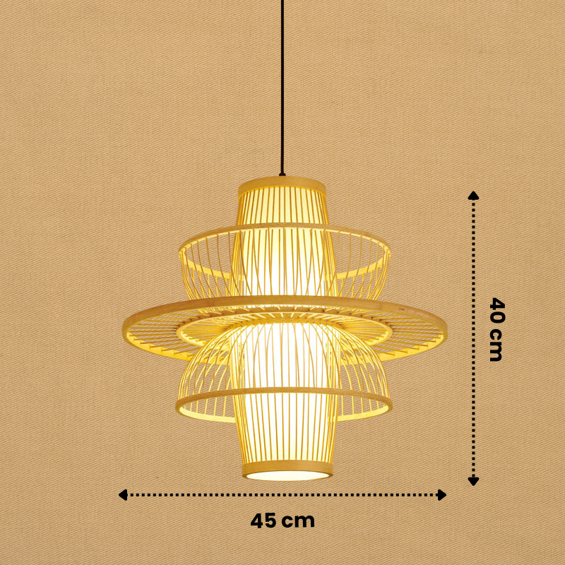 LotusLight Asian Bamboo Hanging Lamp | Lighting | LED | bamboo/rattan | Premium Lighting Solution
