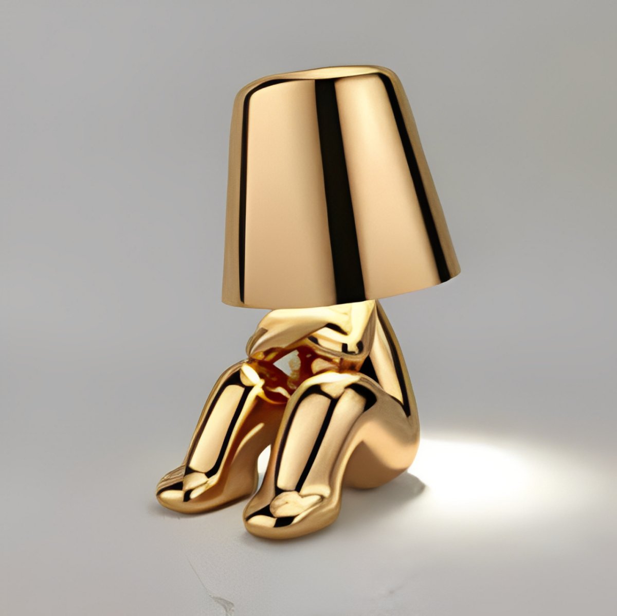 DenkerLicht Minimalist Rechargeable Table Lamp, | Table Lamp | LED | glass/metal | Sleek Table Accent