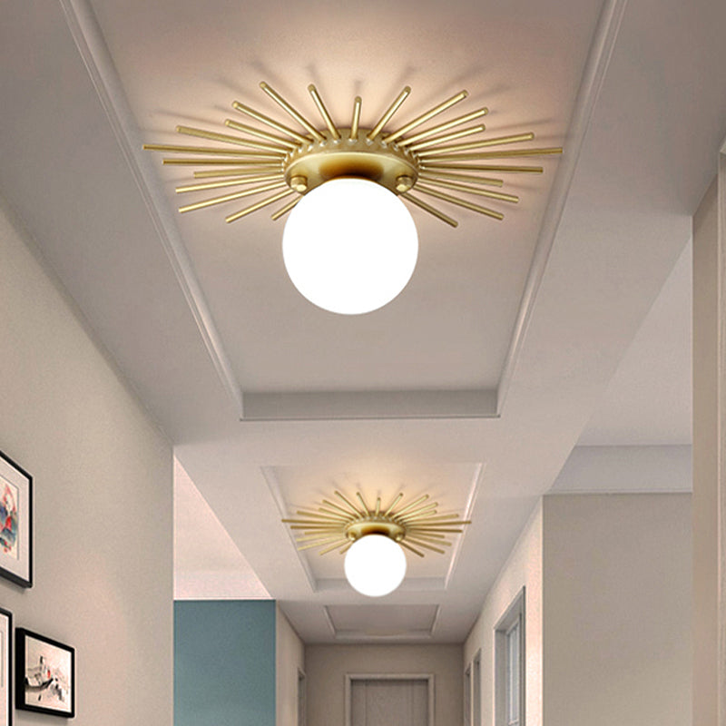 Golden Spherical Ceiling Lamp | Lighting | LED | glass | 110V-120V | Premium Lighting Solution