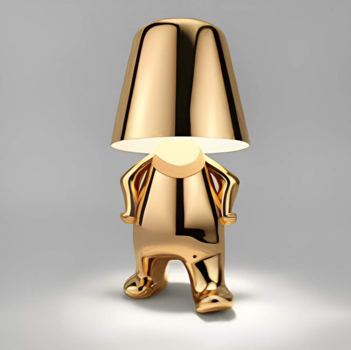 DenkerLicht Minimalist Rechargeable Table Lamp, | Table Lamp | LED | glass/metal | Sleek Table Accent