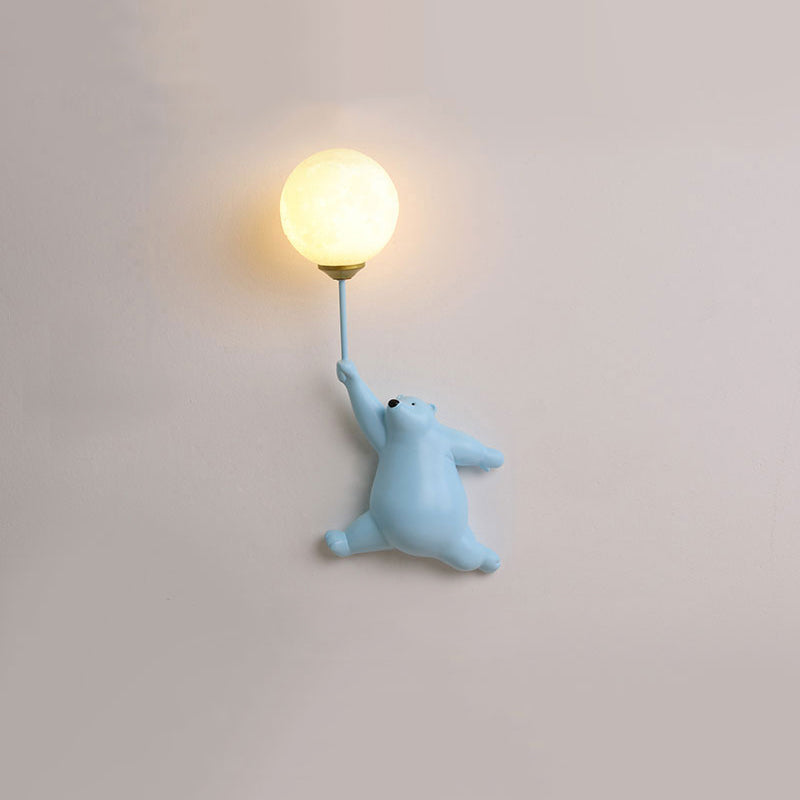 Teddy Wall Lamp White/Blue/Pink | Wall Lamp | Led | Elegant Wall Illumination