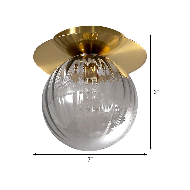 GlobeFlush Gold Finish Flush Mount | Lighting | LED | glass | Premium Lighting Solution