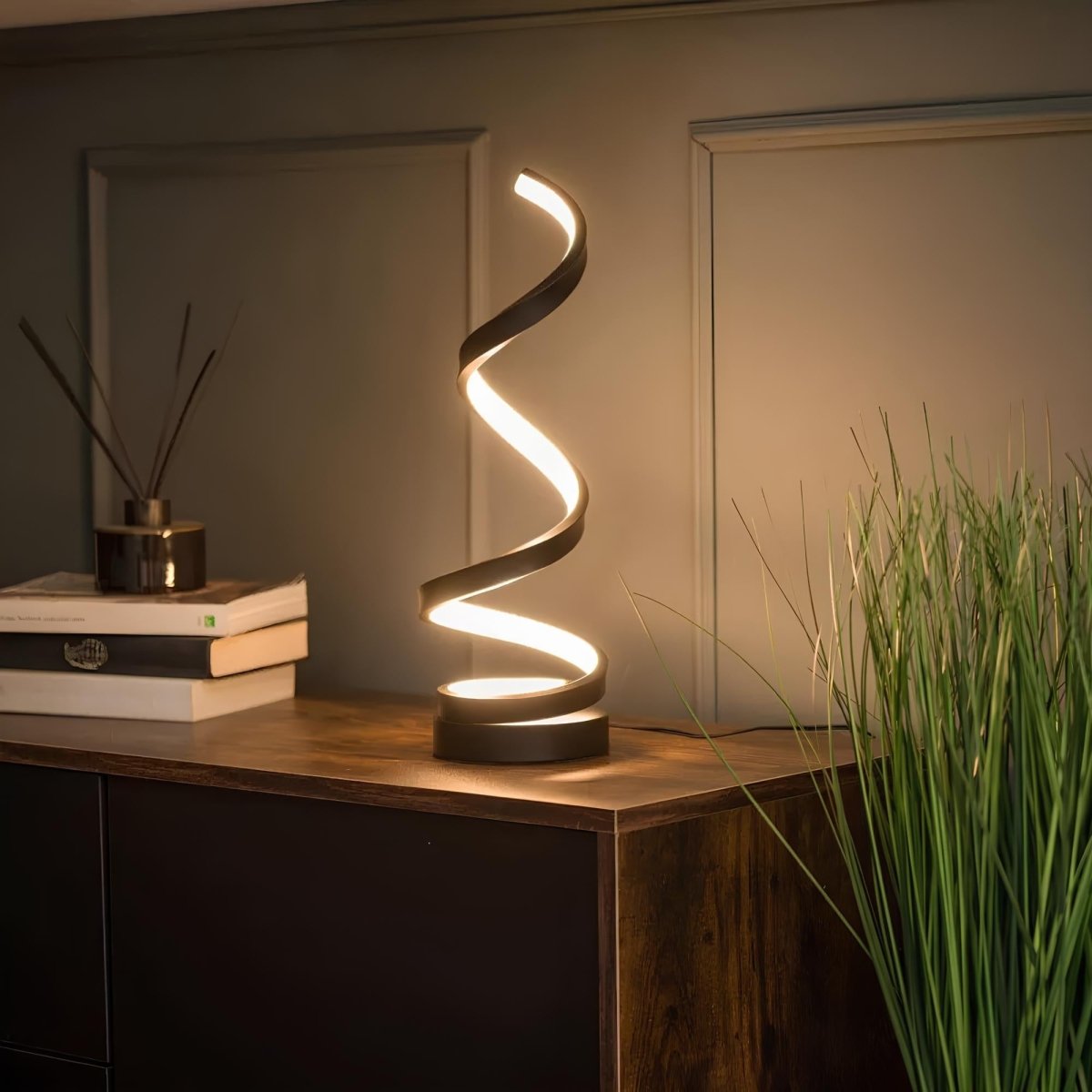 Spiralux™ Modern Spiral Table Lamp | Table Lamp | Iron | Sleek Table Accent