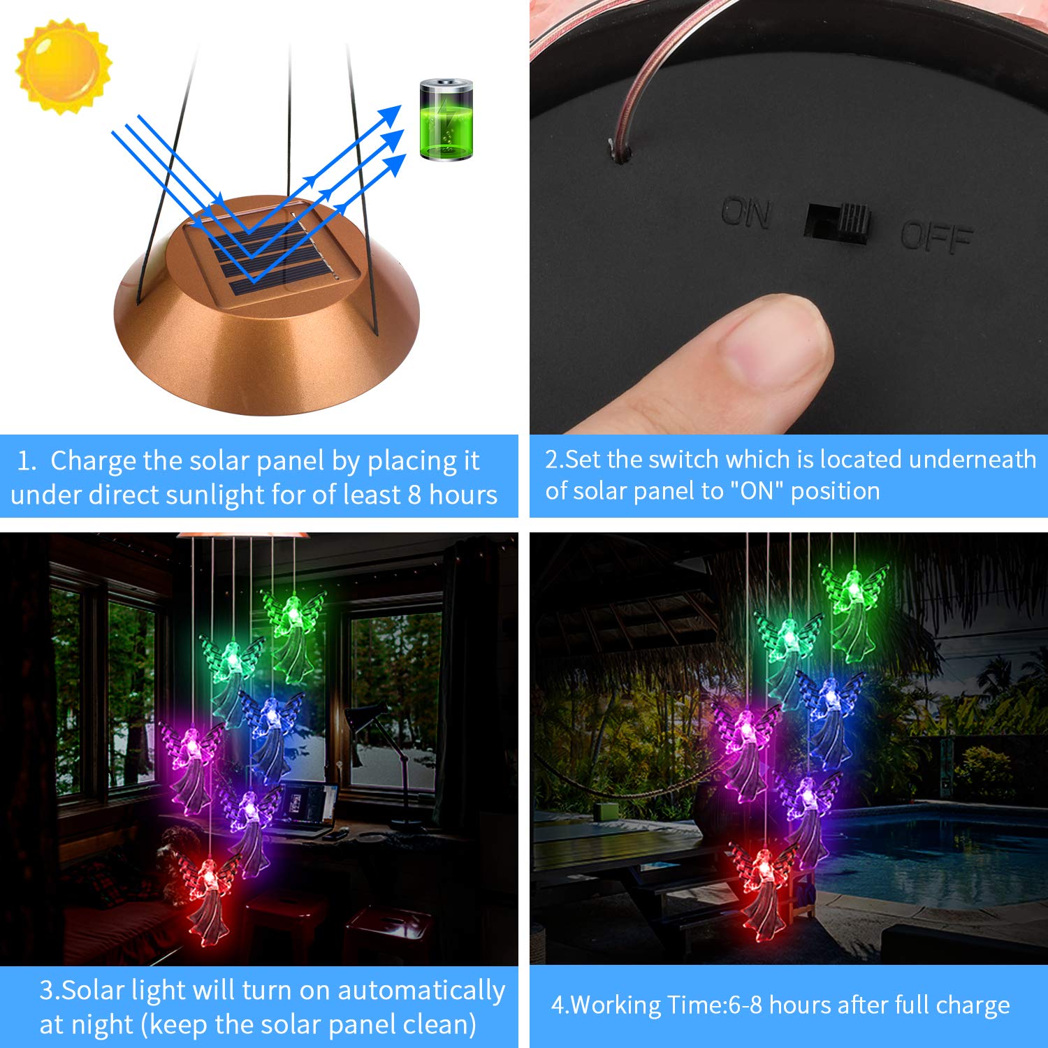 Solar Guardian Angel Wind Chimes | Lighting | LED | Premium Lighting Solution