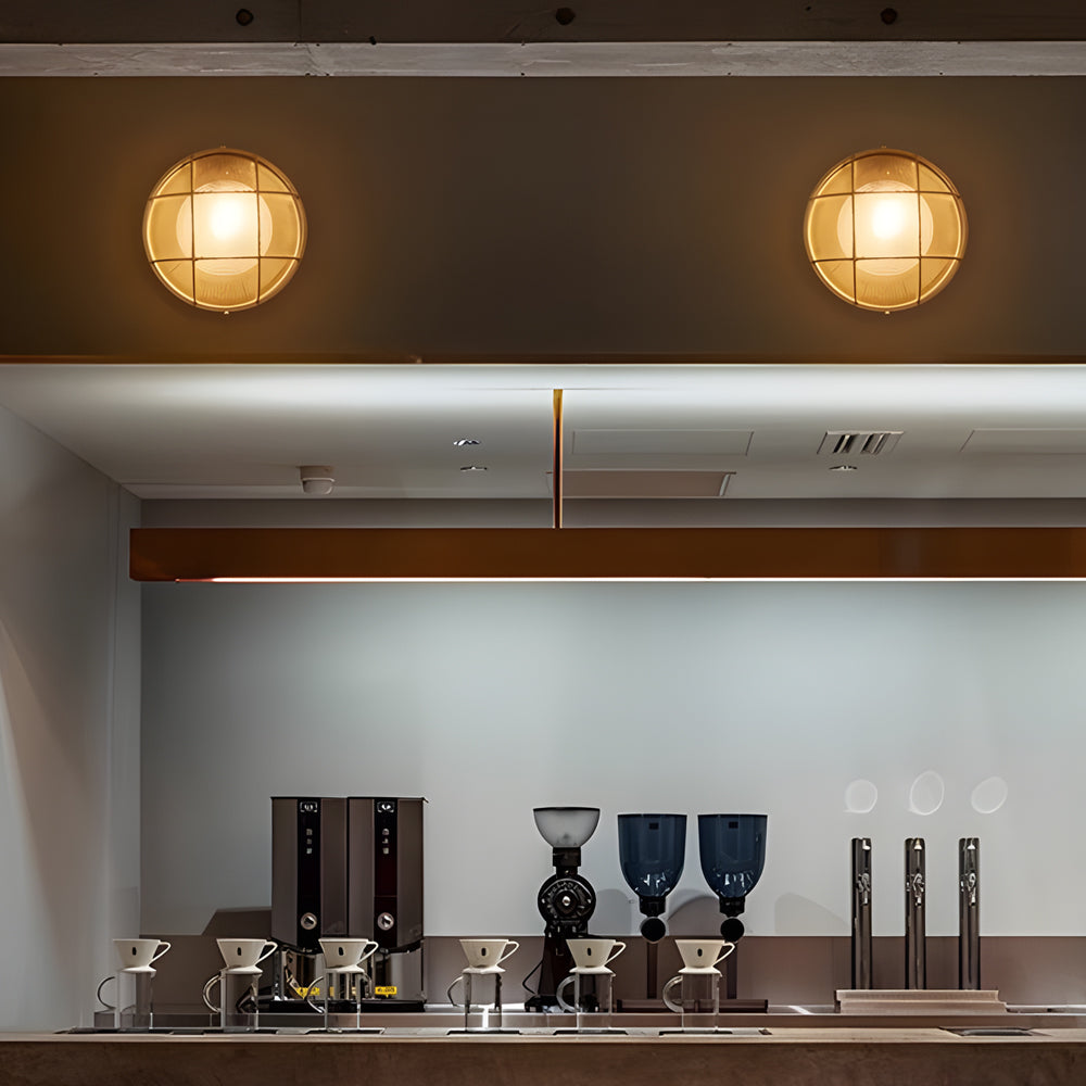 Light Retro Industrial Oval/Round Outdoor | Wall Lamp | Warm White | aluminum/glass | 110V | Elegant Wall Illumination