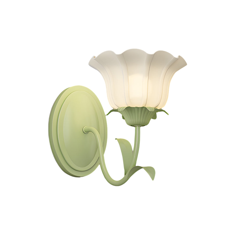 Light Floral Glass Three-Step Dimmable | Wall Lamp | glass/iron | 6W | 110V - 240V | Elegant Wall Illumination